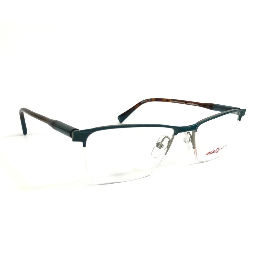 Etnia Barcelona Eyeglasses Frames KASSEL 3 PTHV Petrol Havana Half Rim 56-18-148